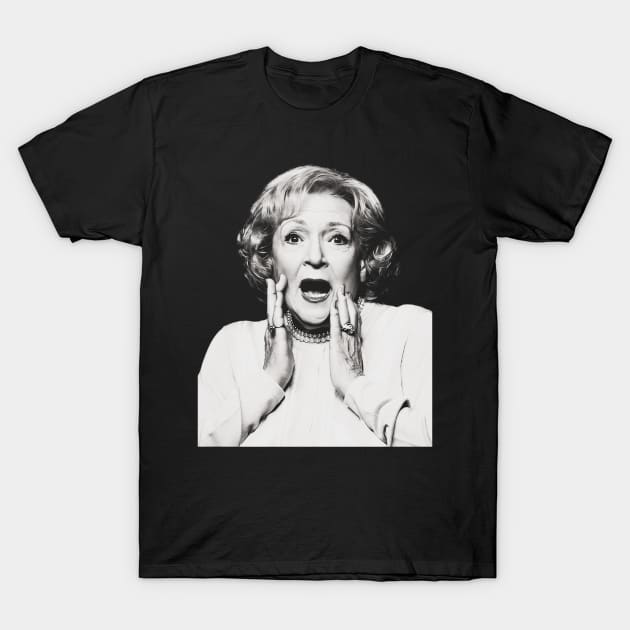 betty white Funny face T-Shirt by Fathian